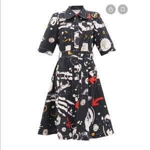 Charles Jeffrey Loverboy - Asteroid printed midi dress, M